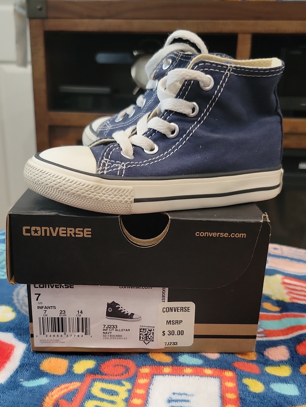 Converse Chuck Taylor All Star High Top Sneakers Blue Baby 7 Like New - Picture 3 of 5